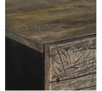 Commode intérieur - Noir - Buffet Armoire base - 60x33x100 cm - bois de manguier massif LL907