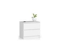 Commode k60 blanche 60 cm 2 tiroirs façade blanche 60x40x55 cm