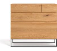 Commode Keen 7 tiroirs, 120 cm, bois massif, meuble design