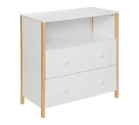 Atmosphera – Commode Kima en bois 85 x 40 cm – Blanc