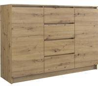 Commode large combinée ELBE - chêne artisanal