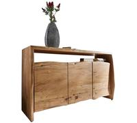 Commode Live-Edge acacia naturel 145 cm 3 portes 1 compartiment buffet