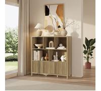 Commode Lukkodso 102 x 98 x 30 cm effet chêne moyen clair