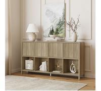 Commode Lukkodso 77 x 145 x 30 cm effet chêne, clair moyen