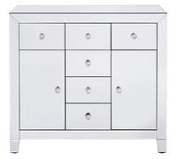 Commode Luxury argent 2 portes 6 tiroirs Kare Design