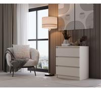 Commode MALMO - Cachemire - 3 tiroirs - design moderne