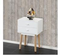 Commode Malmö T271, armoire, table d'appoint, design rétro 59x40x30cm blanc