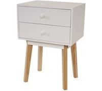 Commode Malmö T271, armoire, table d'appoint, design rétro 59x40x30cm blanc Blanc G