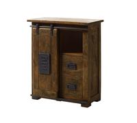 Commode Manguier brun laqué 75x36x90 cm (BxTxH) RAILWAY #453