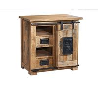 Commode Manguier natur laqué 70x45x70 cm (BxTxH) RAILWAY #123