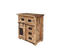 Commode industrielle - Fer et Bois massif de manguier laqué (Bois naturel) - RAILWAY 111