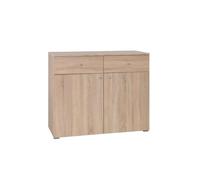 Commode MAXIM coloris chêne clair - 2 portes et 2 tiroirs
