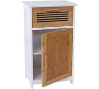Commode MENDLER HWC-A85, meuble de salle de bains, bambou, 71x40x31cm blanc Marron G