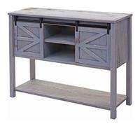 Commode MENDLER HWC-D57 81x102x34cm style shabby vintage gris foncé Gris G