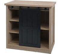 Commode MENDLER HWC-K75Optic bois industriel métal 84x80x40cm naturel Bois G