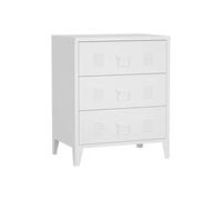 Commode métallique Hämeenlinna acier 72 x 60 x 40 cm blanc [en.casa]