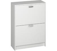 Commode Meuble à chaussures coloris blanc - Longueur 60 x Hauteur 82 x Profondeur 25 cm