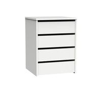 PEGANE Commode Meuble de Rangement Coloris Blanc Brillant - Hauteur 61 x Longueur 46 x Profondeur 45 cm