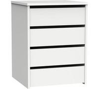 PEGANE Commode Meuble de Rangement Coloris Blanc Brillant - Hauteur 61 x Longueur 46 x Profondeur 45 cm