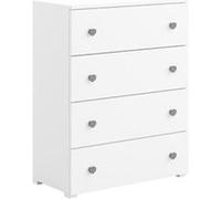 Commode Mimi blanche - poignée grise Blanc G