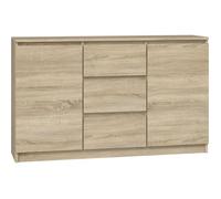 Commode moderne 2D3S avec 2 portes et 3 tiroirs en bois chêne Sonoma