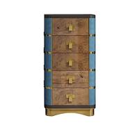 Commode moderne à 5 tiroirs avec base en acier inoxydable - Commode de rangement élégante pour chambre à coucher, grande capacité, solution pour ranger les vêtements et les objets essentiels
