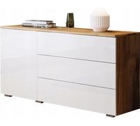 Commode moderne de 110 cm pour le salon, avec tiroirs, placards et façades en la