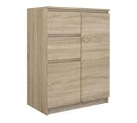 Commode Moderne Salon/Chambre/Bureau 97x70x40 - 2 Portes + 2 Tiroirs - Buffet Contemporain Séjour - Parme Marron