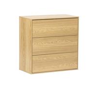 Commode. module de rangement décor bois chêne 3 tiroirs - Kompo