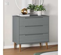 Commode MOLDE 80x40x80 cm Bois de Pin Massif Rangement Salon Multicolore vidaXL