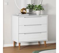 Commode MOLDE 80x40x80 cm Bois de Pin Massif Rangement Salon Multicolore vidaXL