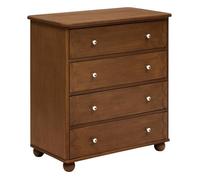 Commode Mona rectangulaire 45x80cm 4 tiroirs marron - Atmosphera Créateur d'intérieur
