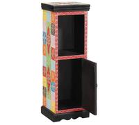 Commode multicolore en bois de manguier - vidaXL - 30x30x90 cm - Multicolore - Bois de manguier massif
