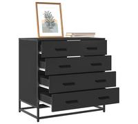 Commode noir 70x41x70 cm bois d'ingénierie coffre commode vidaXL