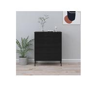 Commode Noir 80x35x101,5 cm Acier