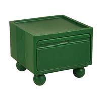 Commode nordique en plastique vert - Table basse de rangement pour salon - Aucune installation nécessaire - Table d'appoint polyvalente pour les petits espaces