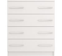 Commode OMEGA I 02 4S, largeur : 80 cm, couleur : BLANC/BLANC