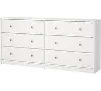 Commode OREGON 2x 3 tiroirs -Reproduction blanc - L 143 x P 30 x H 68 cm