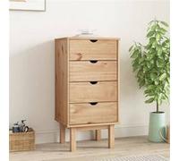 Commode OTTA 45x39x90 cm bois de pin massif Marron G