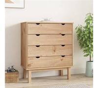 vidaXL Armoire à tiroirs 76,5x39,5x90 cm Bois de pin massif 348582