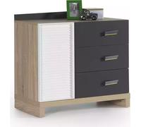 Commode pour enfants Commode Armoire Étagère de chambre d'enfant Gris Bois Moderne Nouveau