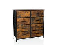 hjh Living Commode RAGALA Light 8 tiroirs 80x30x82 cm chêne fumé