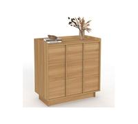 IDMarket - Commode Rosie 3 tiroirs 80 cm façon hêtre Design Minimaliste