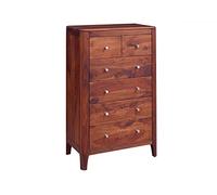 Commode Sheesham brun foncé huilé 70x40x115 cm (BxTxH) BROOKLYN #23