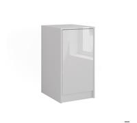 Commode Sherry 40.2x76cm avec couvercle de récipient Blanc/Blanc Haute brillance Vicco 57715