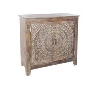 Atmosphera – Buffet 2 portes Shirel – Manguier sculpté 90x90 cm