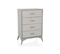 hjh Living Commode Skuffy - Peu encombrante - avec 4 tiroirs - Structure en métal Robuste - Montage Facile - 60 x 35,5 x 90 cm - Gris