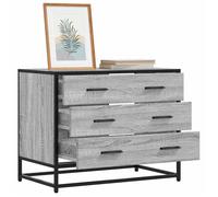 Commode - Sonoma gris - 3 tiroirs - Bois d'ingénierie - Style industriel