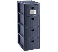 Commode - STEFANPLAST - Elegance Slim - 4 tiroirs - Bleu Marine