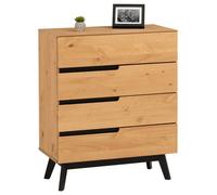 Commode style scandinave meuble d'appoint avec 4 tiroirs en pin massif